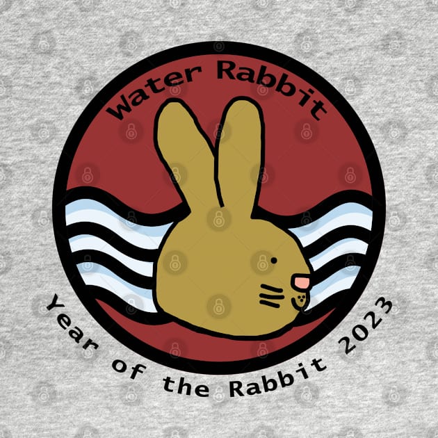 Water Bunny Rabbit Year of the Rabbit 2023 by ellenhenryart